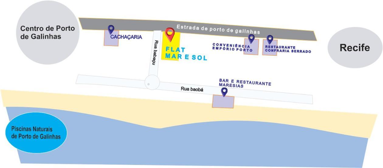 Flat Mar & Sol - Para 6 Pessoas Lägenhet Pôrto das Galinhas Exteriör bild